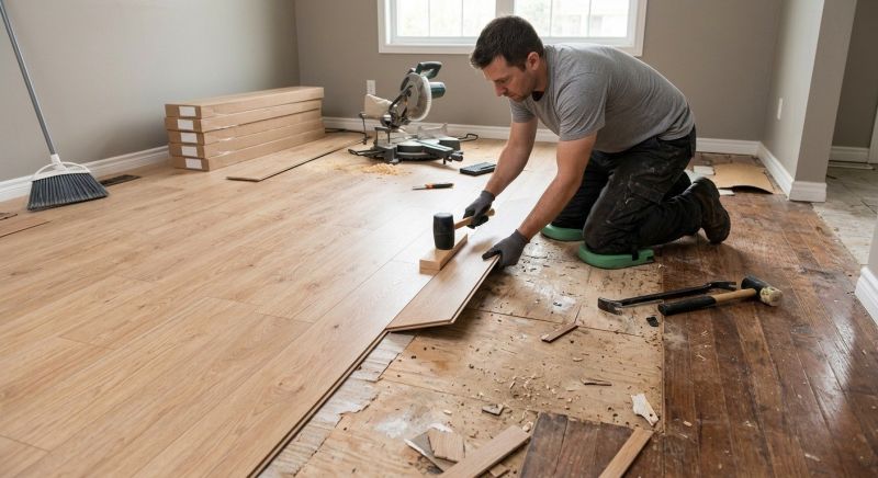 Laminate Floor Replacement in Tewksbury, MA