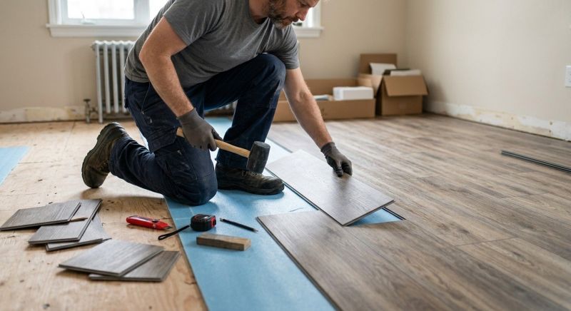 Linoleum Floor Installation in North Reading, MA