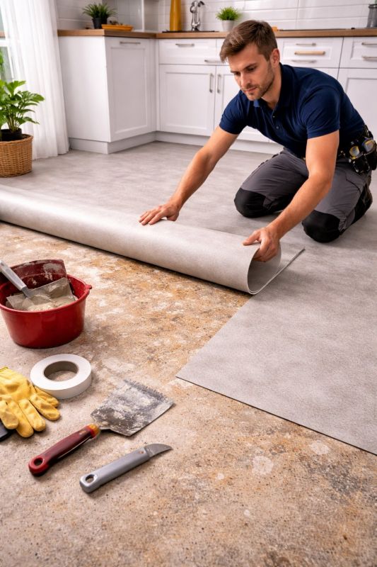 Linoleum Floor Installation in Northwood, NH