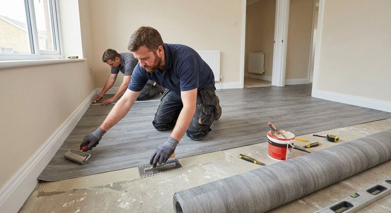 Sheet Linoleum Installation in Newbury, MA